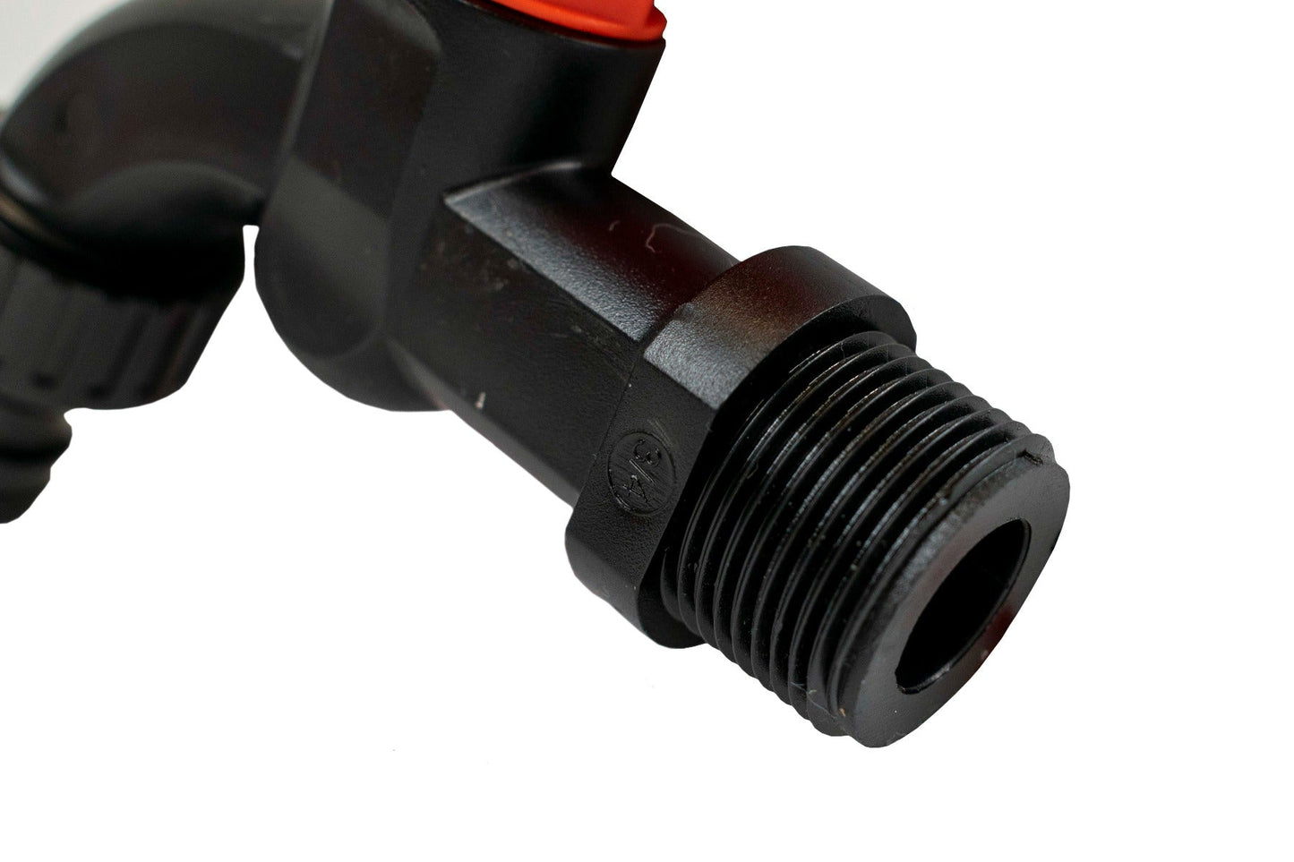 3/4" BSPM Plastic Tap Black/Orange