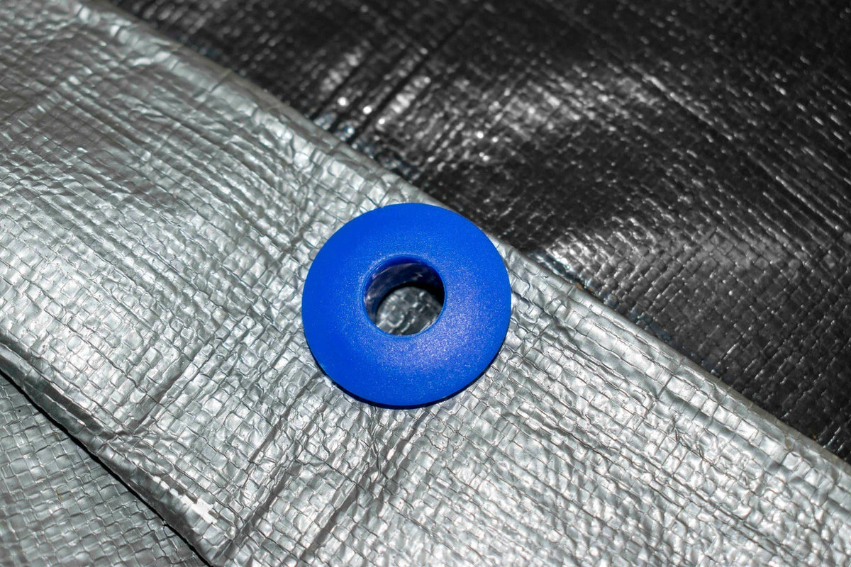 Tarp Eyelets Pack of 10 Blue Waterproof Tarpaulin Cover DIY Workshop Accessory