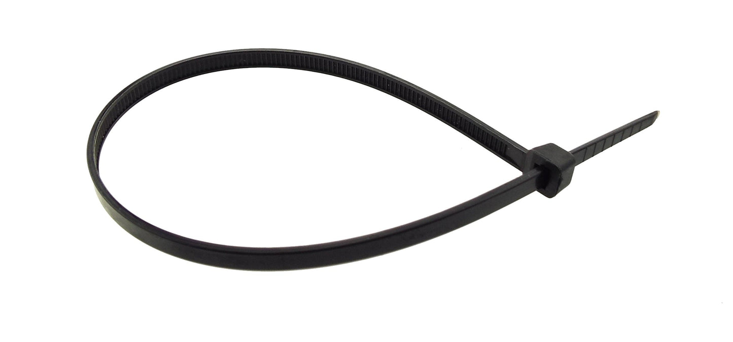 100 Cable Ties (3.6mm x 200mm) Black DIY Workshop Accessory Home and Garden Use