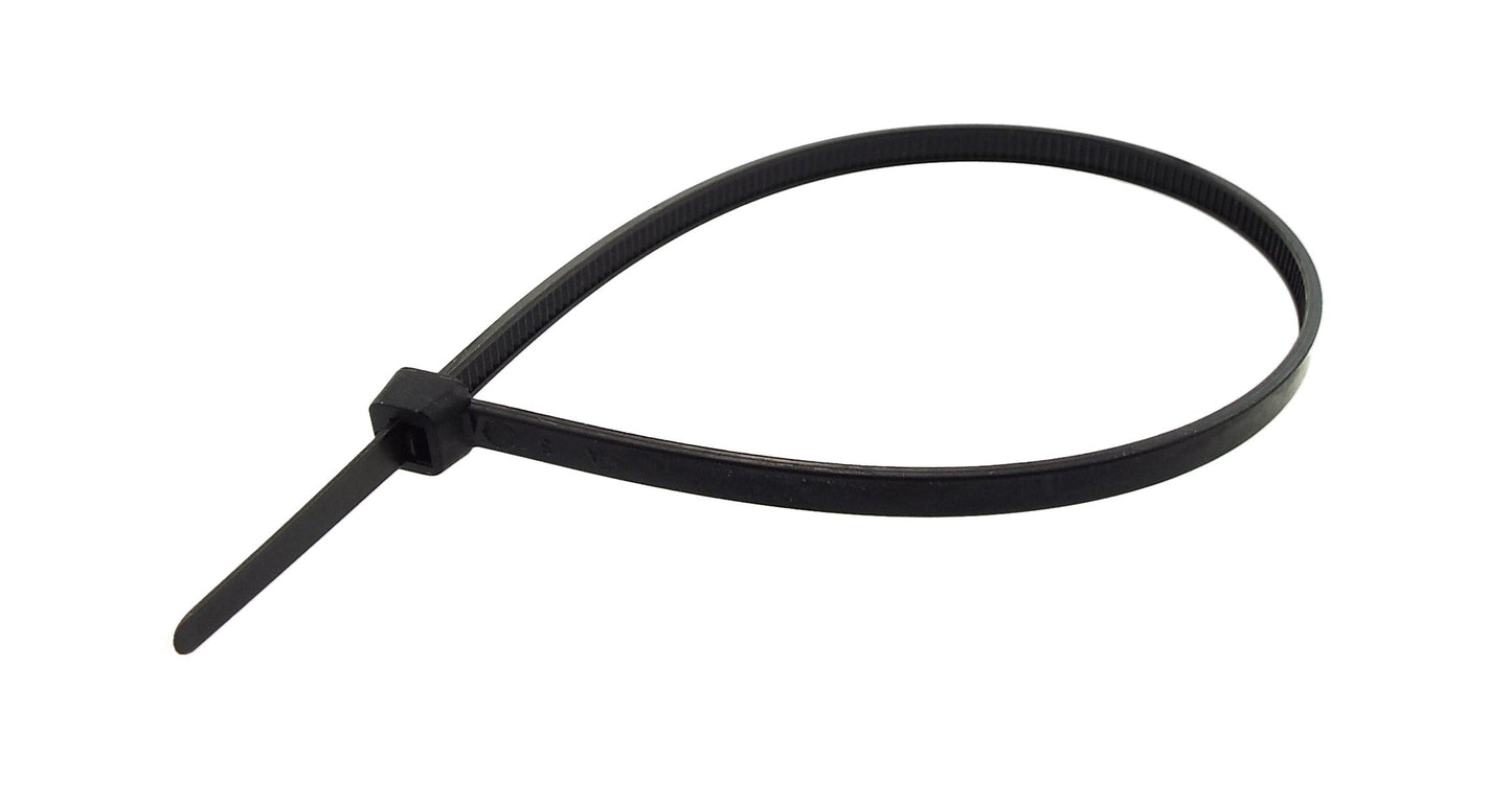 100 Cable Ties (3.6mm x 200mm) Black