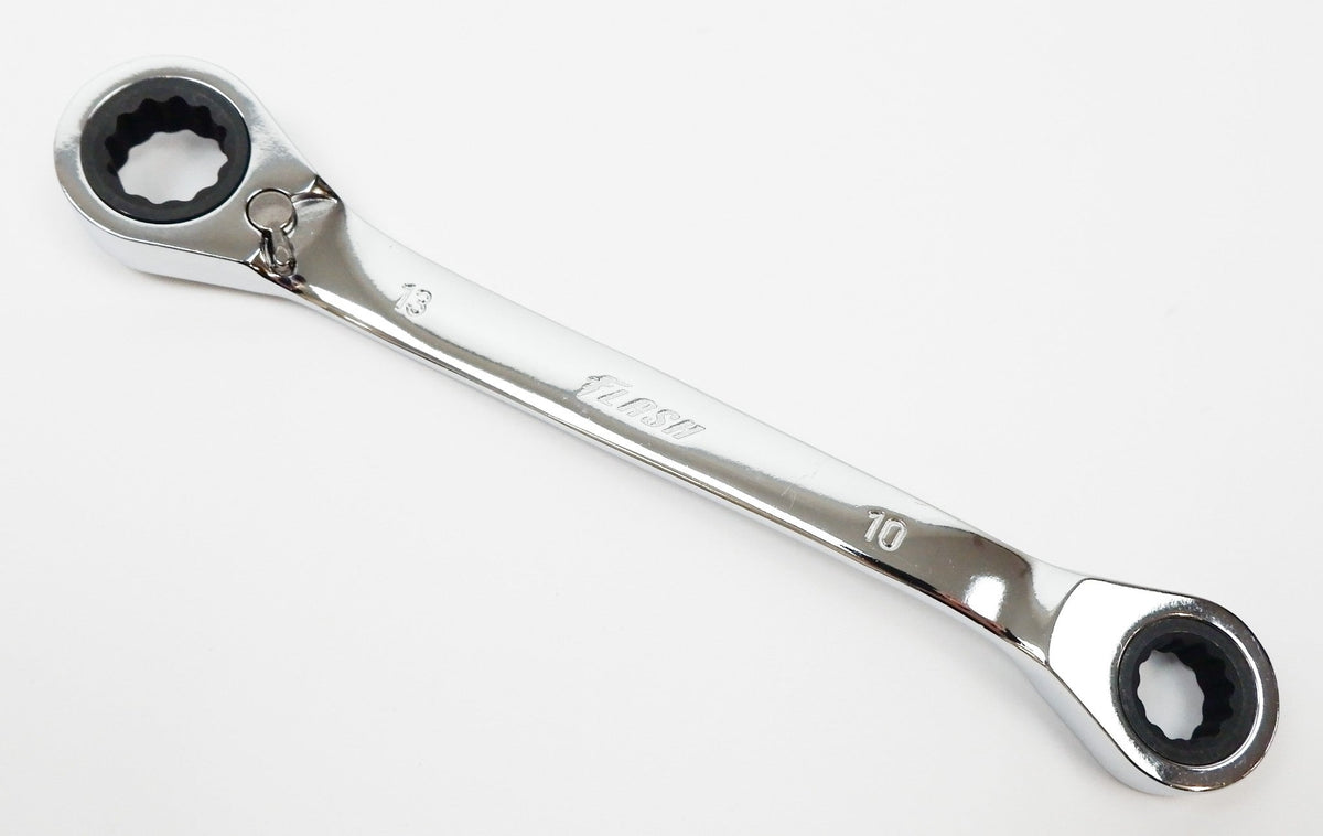 FLASH 10mm & 13mm Reversible Racing Ratchet Spanner