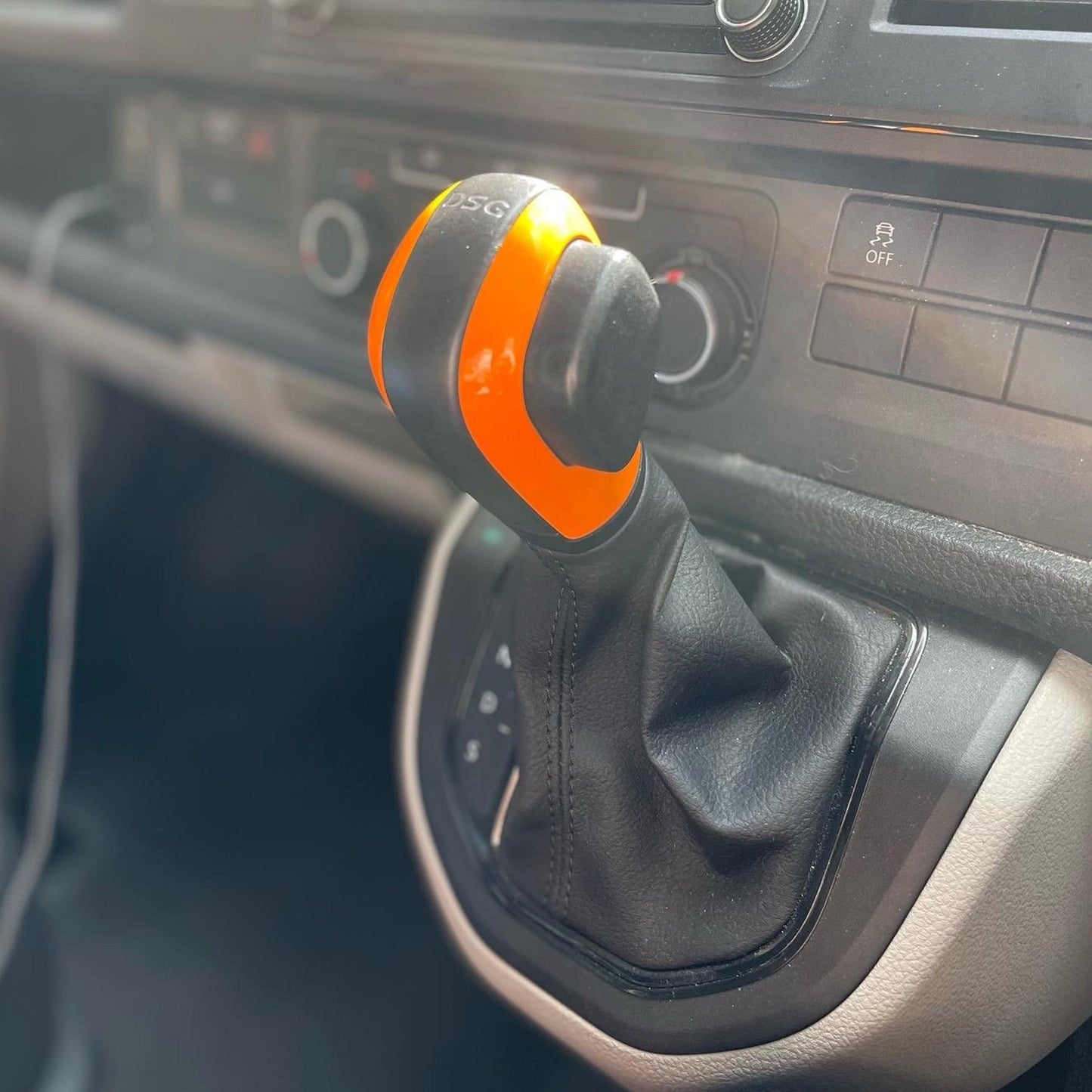 For VW T6.1 Transporter DSG Gear Knob Styling Caps – Orange Painted Upgrade, Ready to Fit