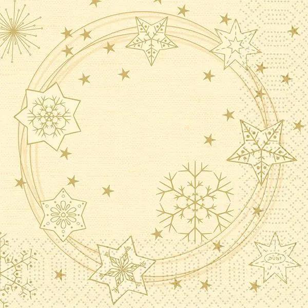 Duni Star Shine Cream Napkin 3ply 33cm