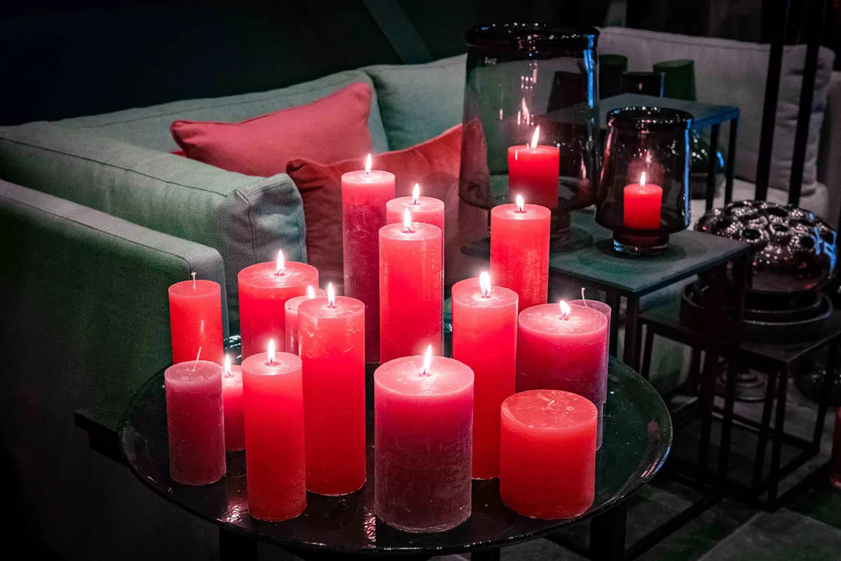 LUXURY RUSTIC CANDLE - FUCHSIA