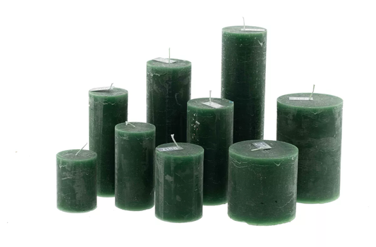LUXURY RUSTIC CANDLE - DARKGREEN
