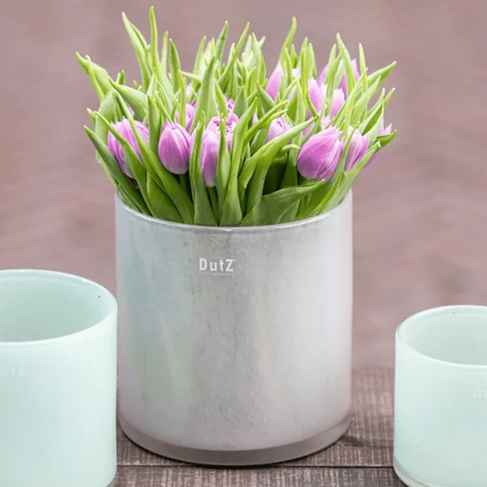 CYLINDER C1 Votive - H14 D14cm -  WHITE