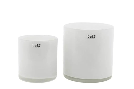 CYLINDER C1 Votive - H14 D14cm -  WHITE