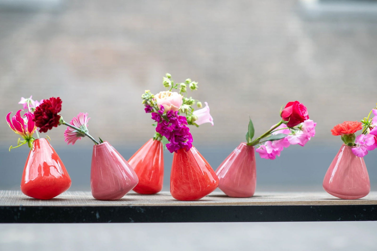 TUMBLING VASE - H12 D10 cm - RED