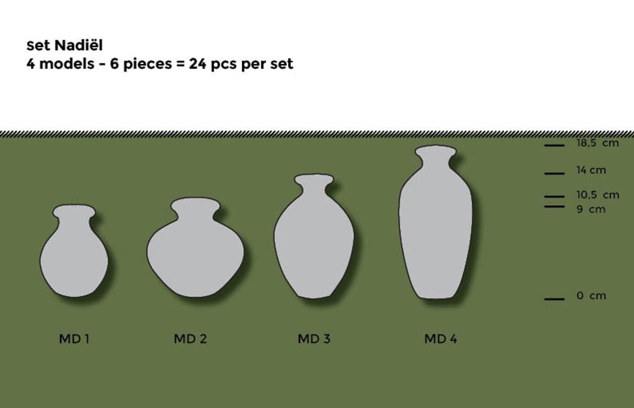 NADIEL TAUPE MIX Budvase Set