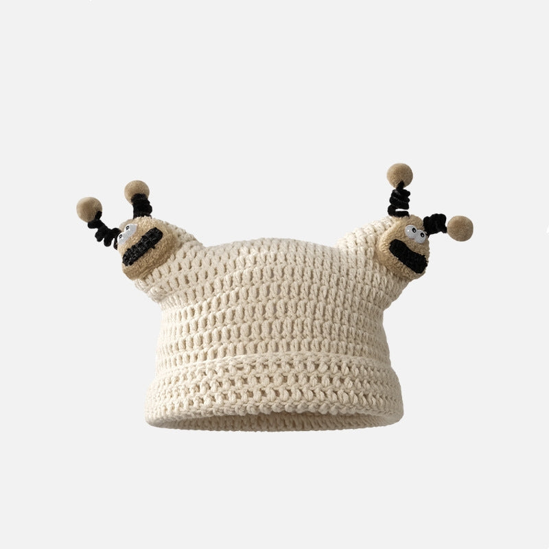 Cute Doll Woolen Cap Female Thermal Knitting