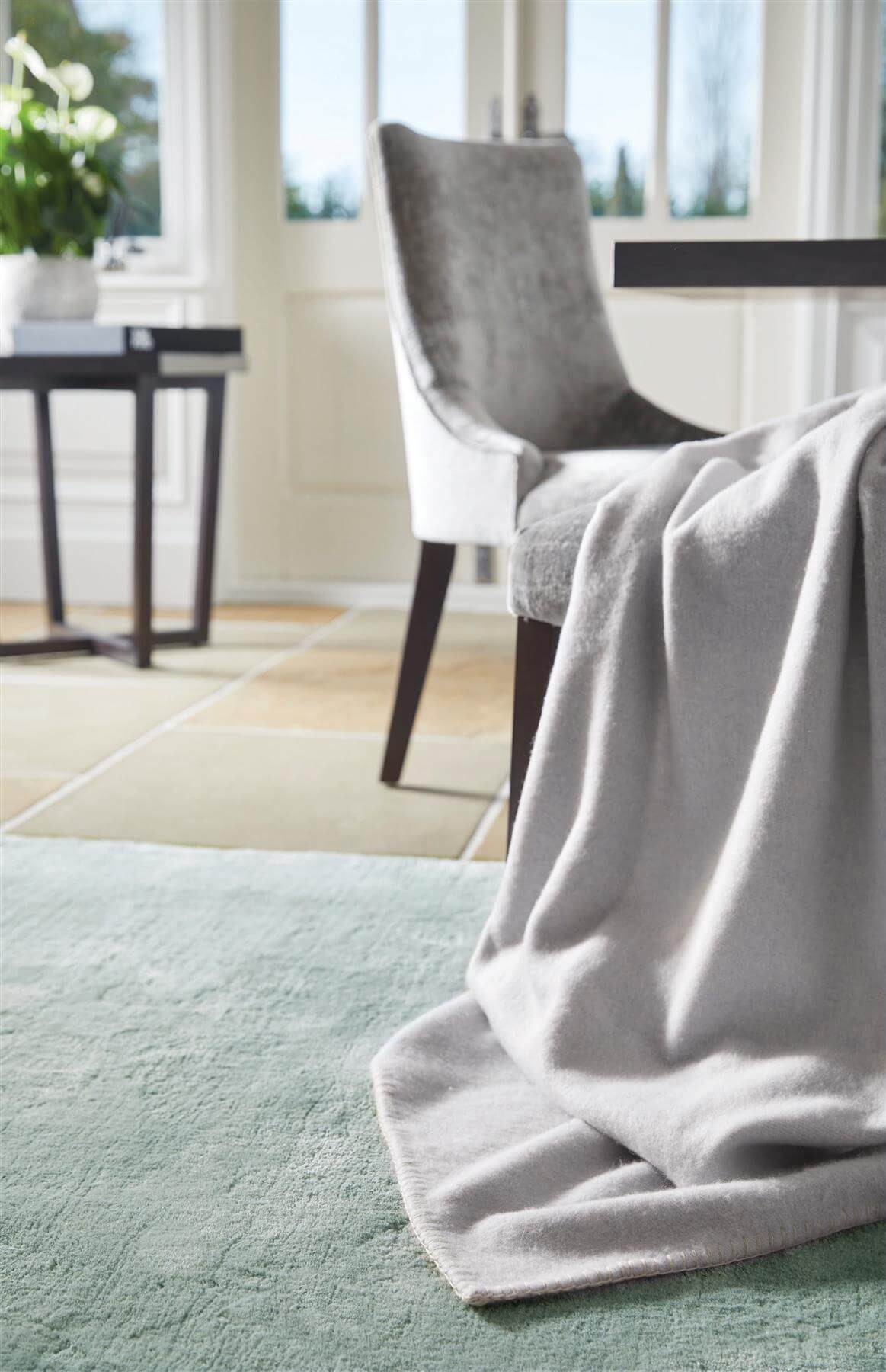 Hush Solid Aqua Luxury Rug