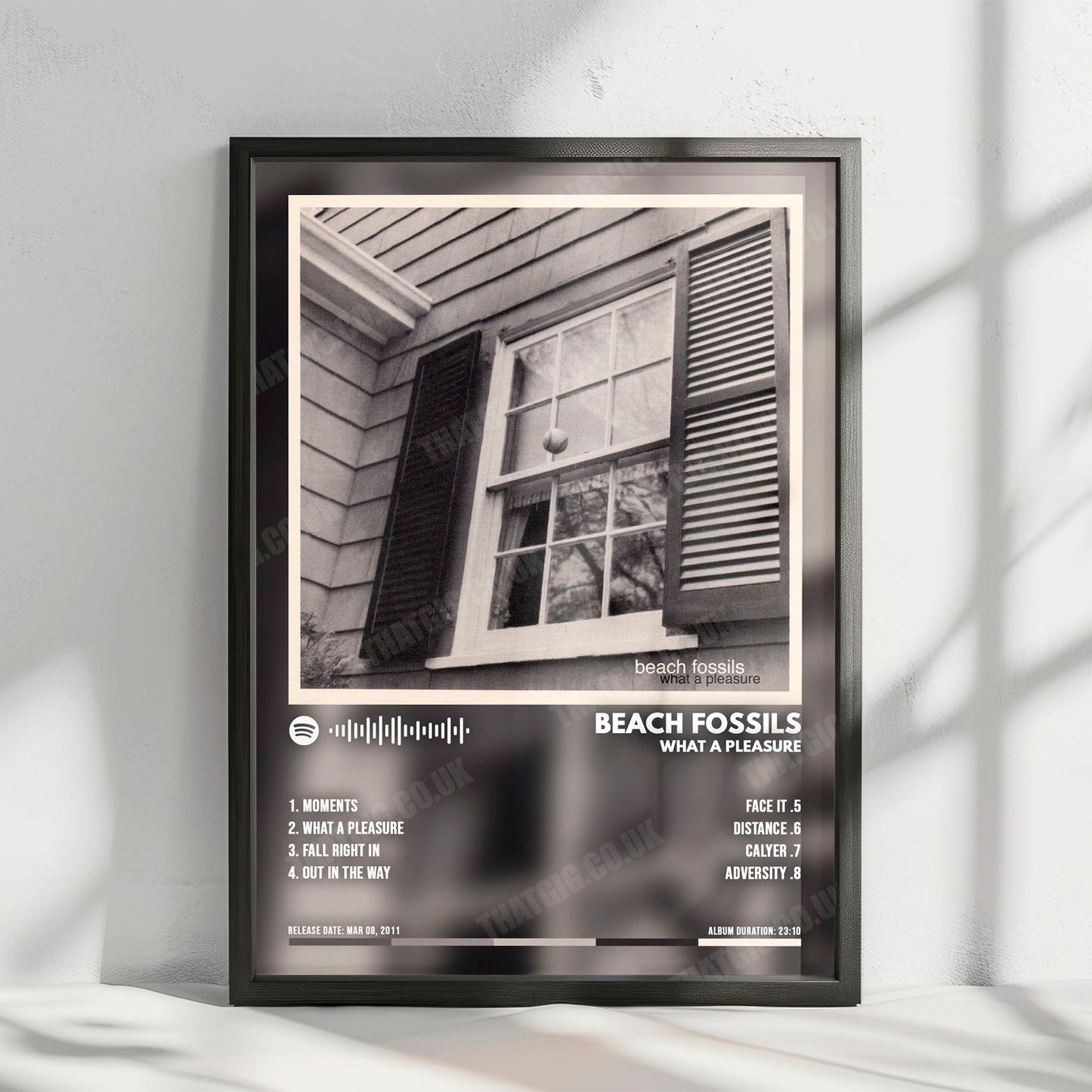 Beach Fossils "What a Pleasure" Album Cover Poster - with Complete Tracklist