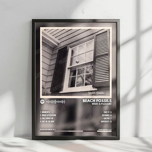 Beach Fossils "What a Pleasure" Album Cover Poster - with Complete Tracklist
