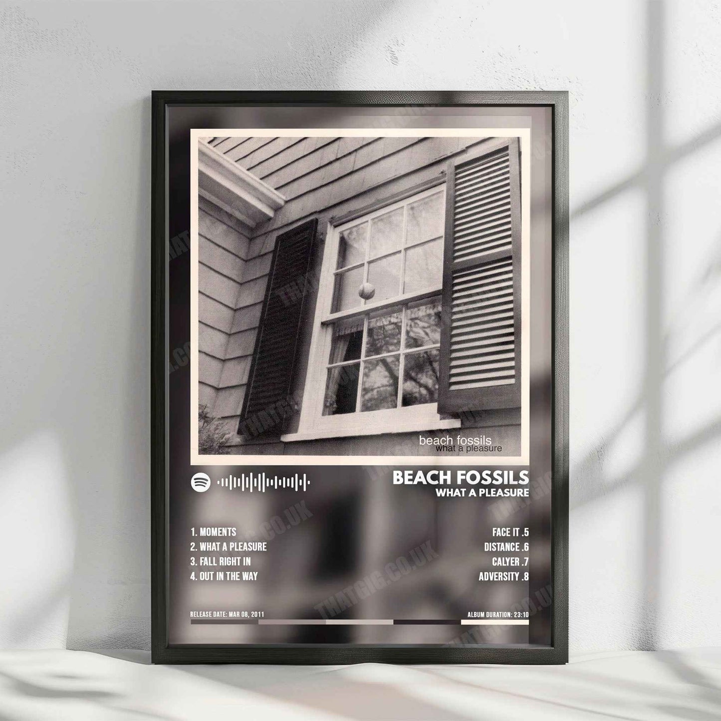 Beach Fossils "What a Pleasure" Album Cover Poster - with Complete Tracklist