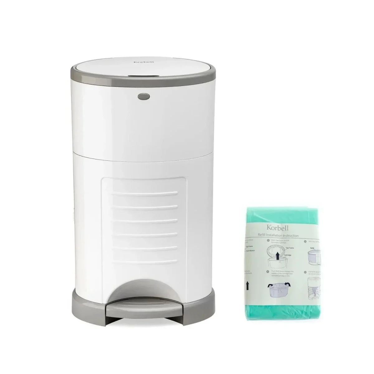 Korbell Nappy Bin - White