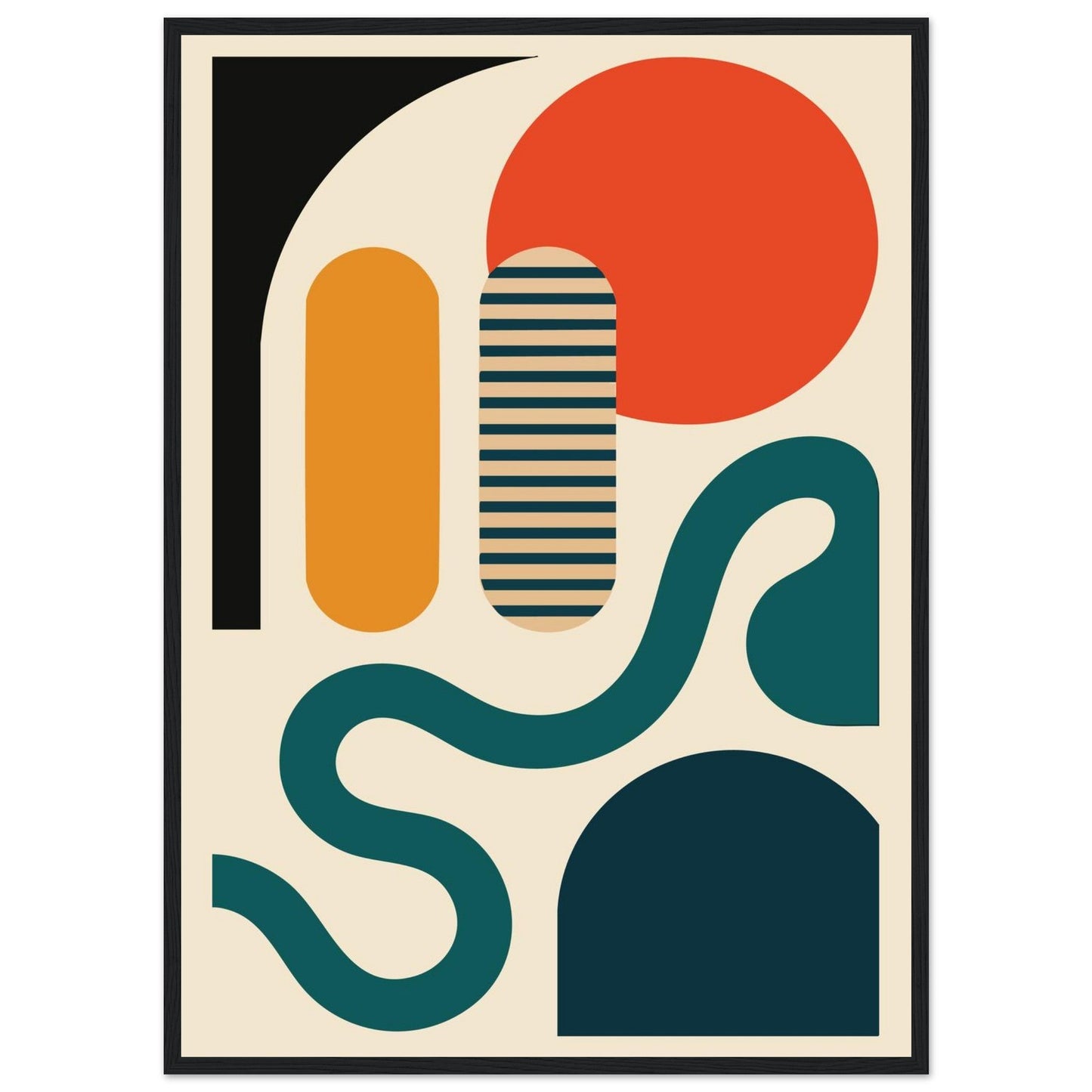 Abstract Bliss - Premium Matte Paper Wooden Framed Poster