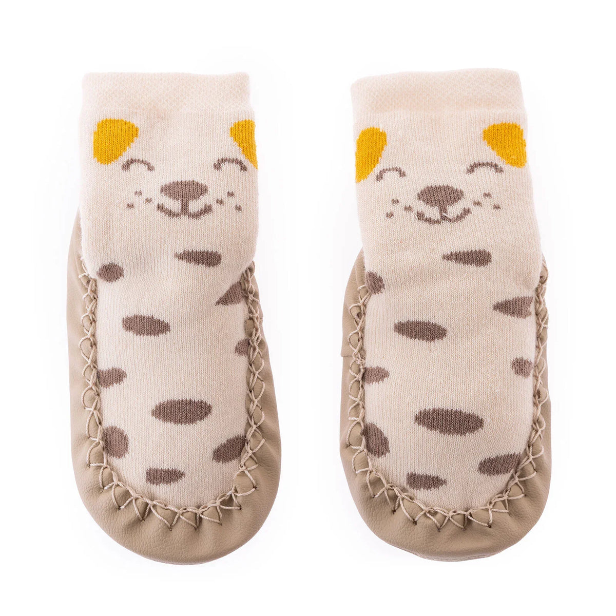 HelloBaby Spotty Dog Print Slipper Baby Socks