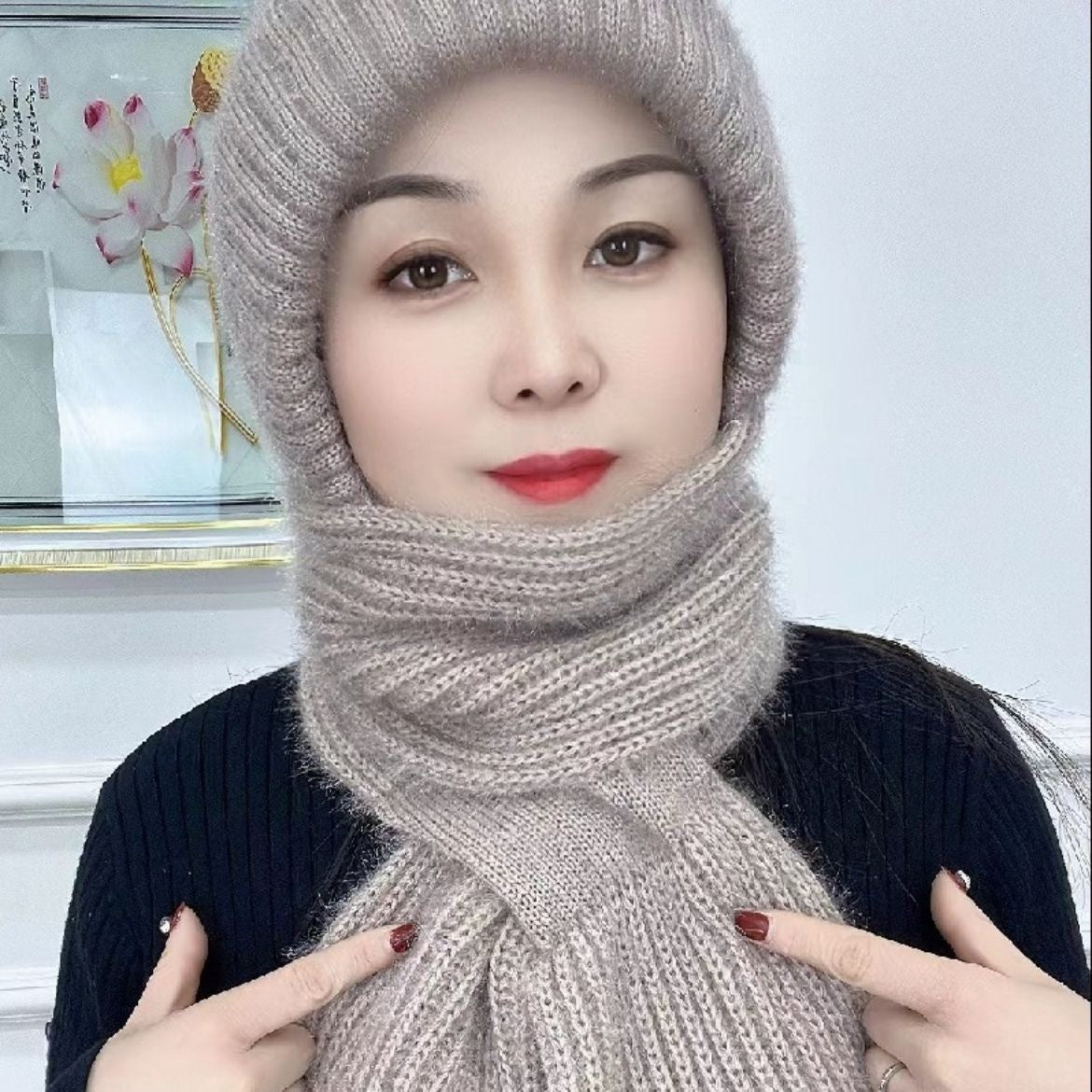 Hand-knitted Stylish And Versatile Outdoor Cold And Wind-proof Hat