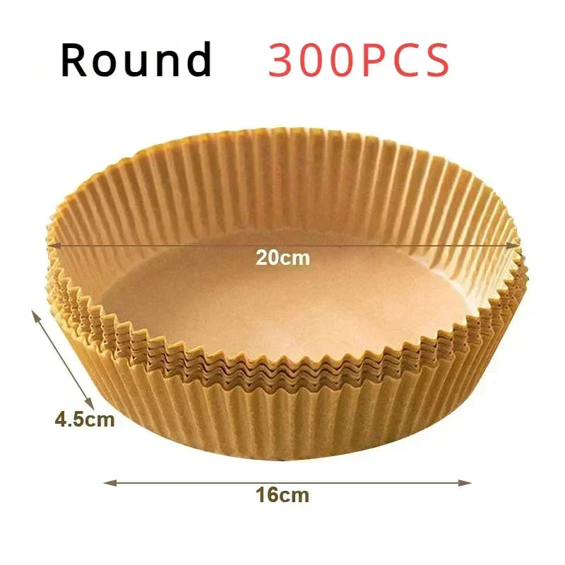 50pcs/set Air Fryer Disposable Paper Parchment Wood Pulp Steamer Cheesecake Air Fryer Accessories Baking Paper For Air Fryer
