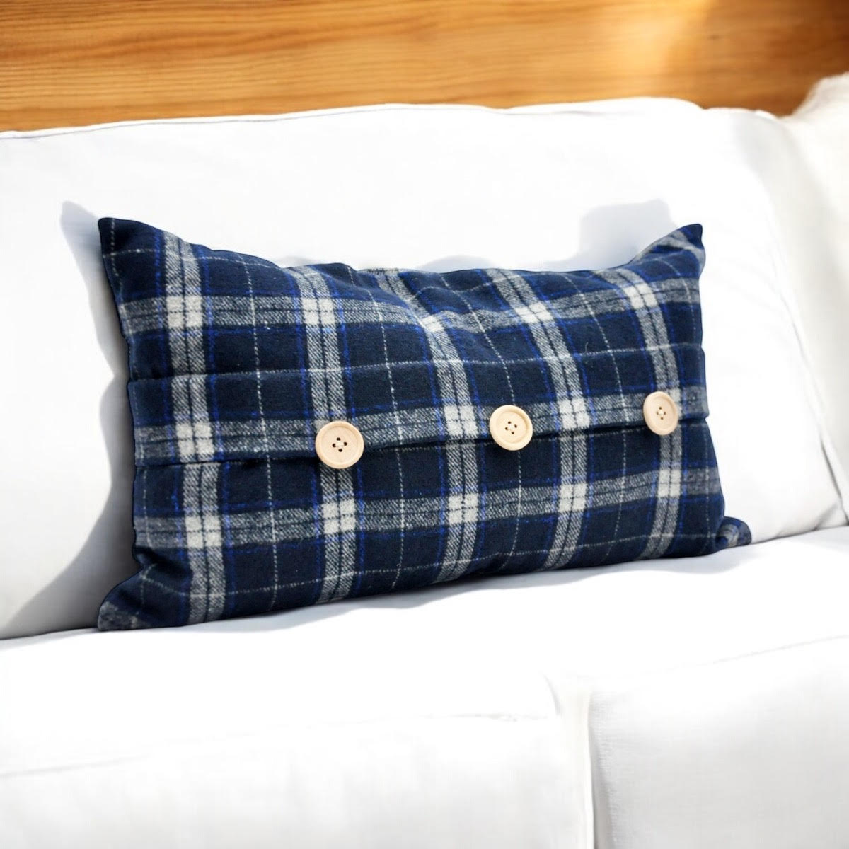 30 X 50CM BLUE  VELVET CUSHION COVER ONLY