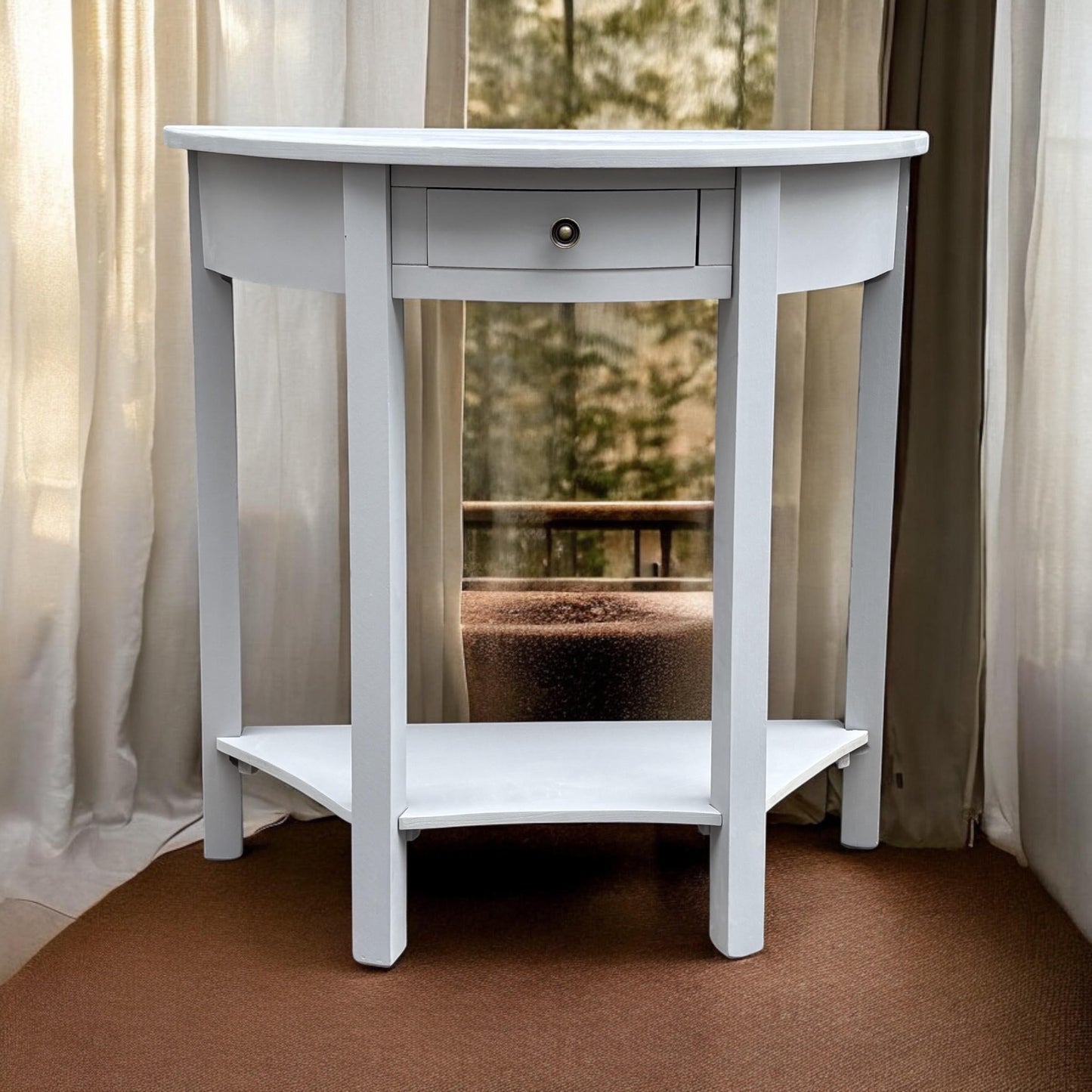 80CM 2 DRAWER SIDE TABLE