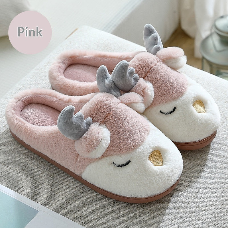 Women's Cotton Slippers For Winter, Home And Indoor Use, Non-slip