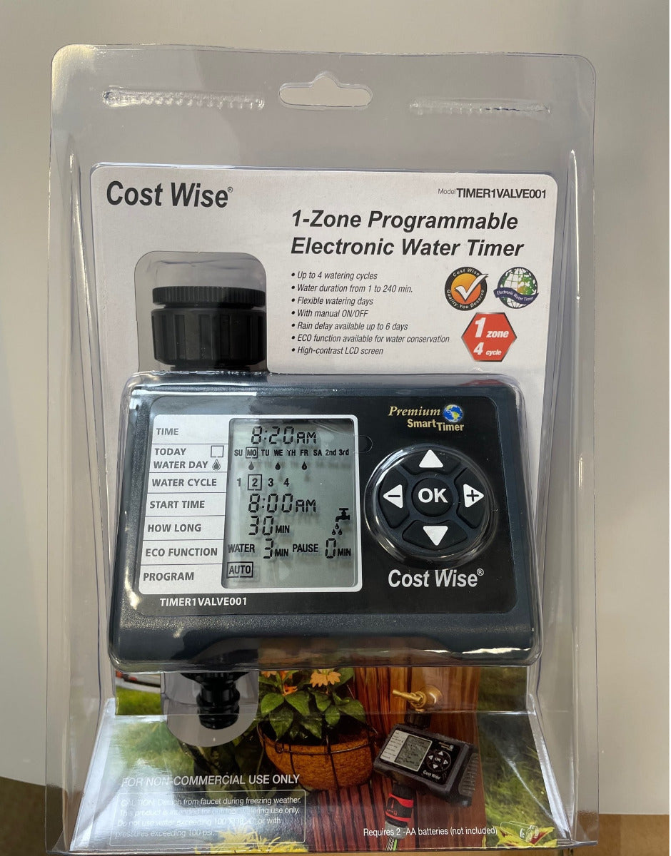 Cost Wise Single Outlet Water Timer Outdoor Watering Kit Drip Irrigation Fitting