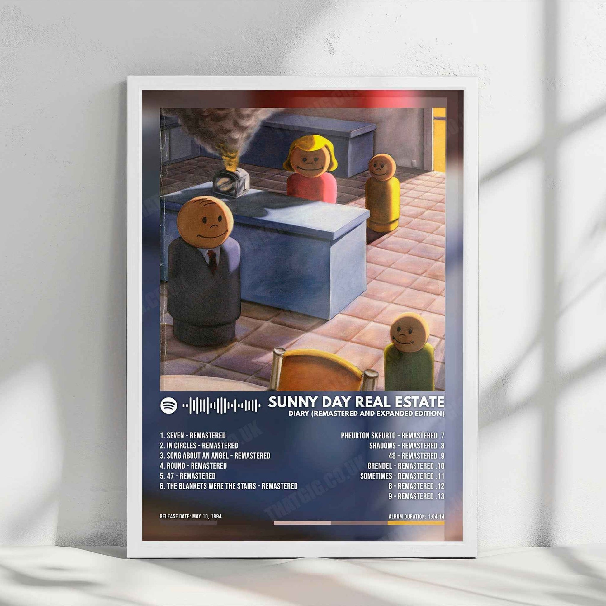 Sunny Day Real Estate "Diary" Album Cover Poster - with Complete Tracklist