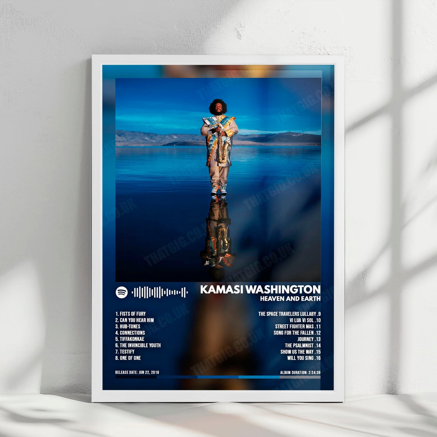 Kamasi Washington "Heaven and Earth" Album Cover Poster - with Complete Tracklist