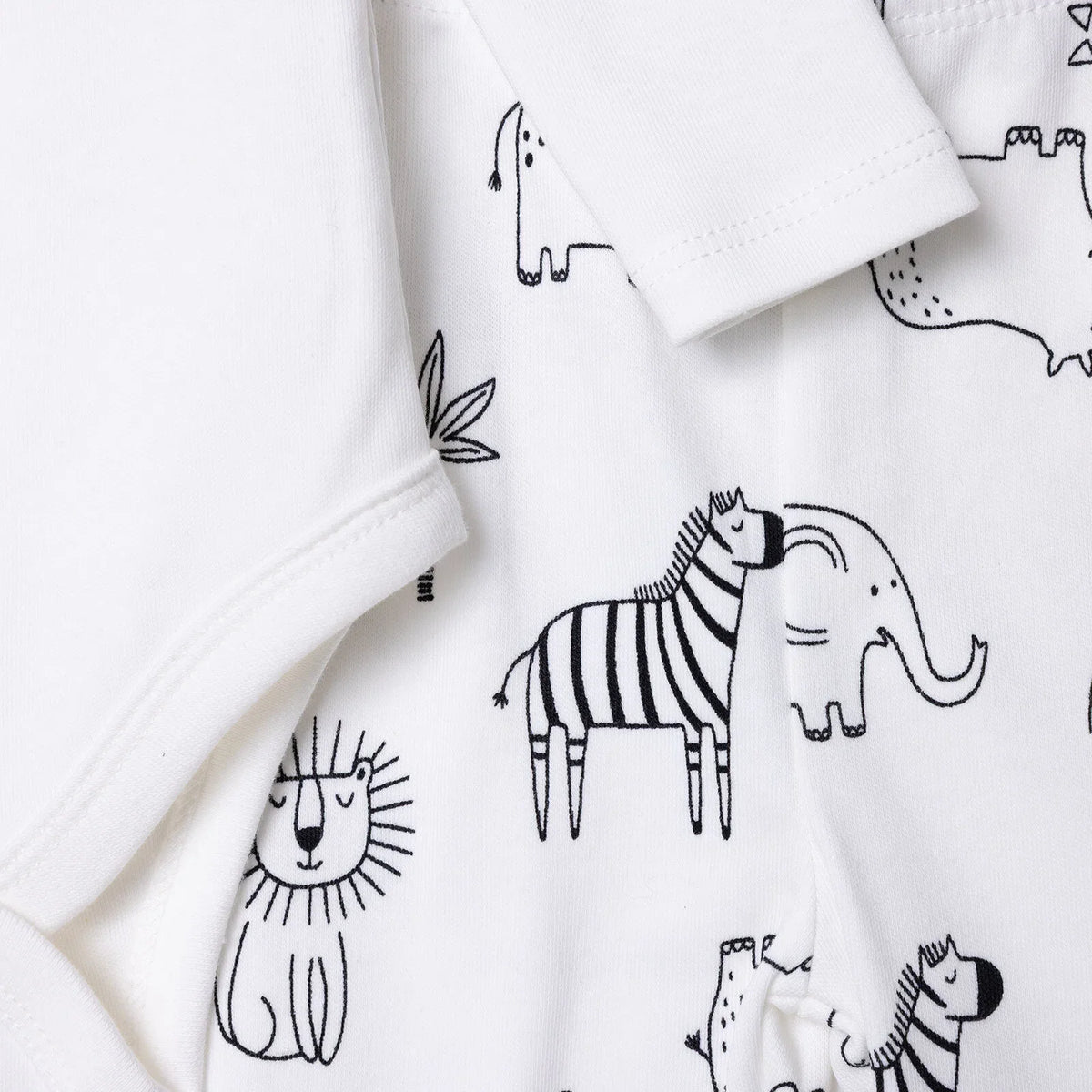 HelloBaby "Stay Wild" Slogan Baby Bodysuit & Footed Bottoms Set (Newborn to 9 Months)