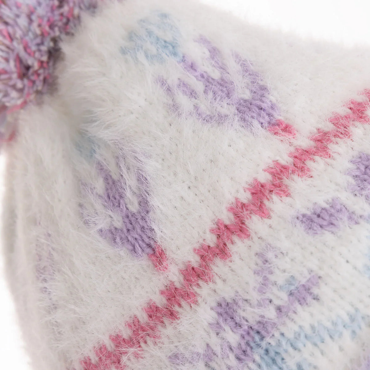 Fonem Fleece-Lined Patterned Knitted Baby Beanie (One Size)
