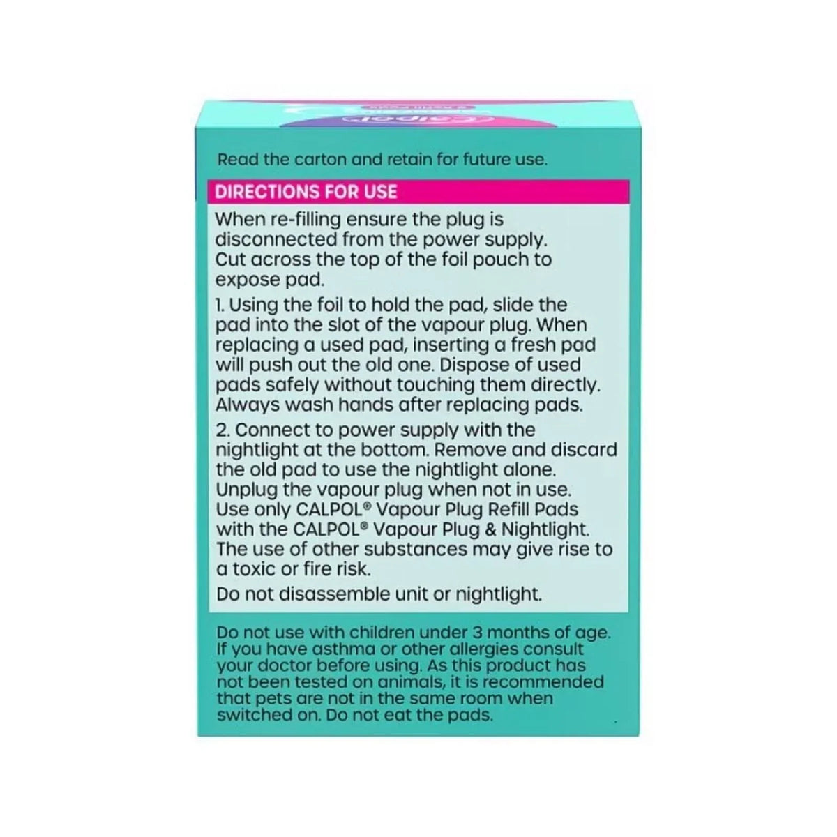 Calpol Vapour Plug Lavender and Chamomile 5 Refill Pads