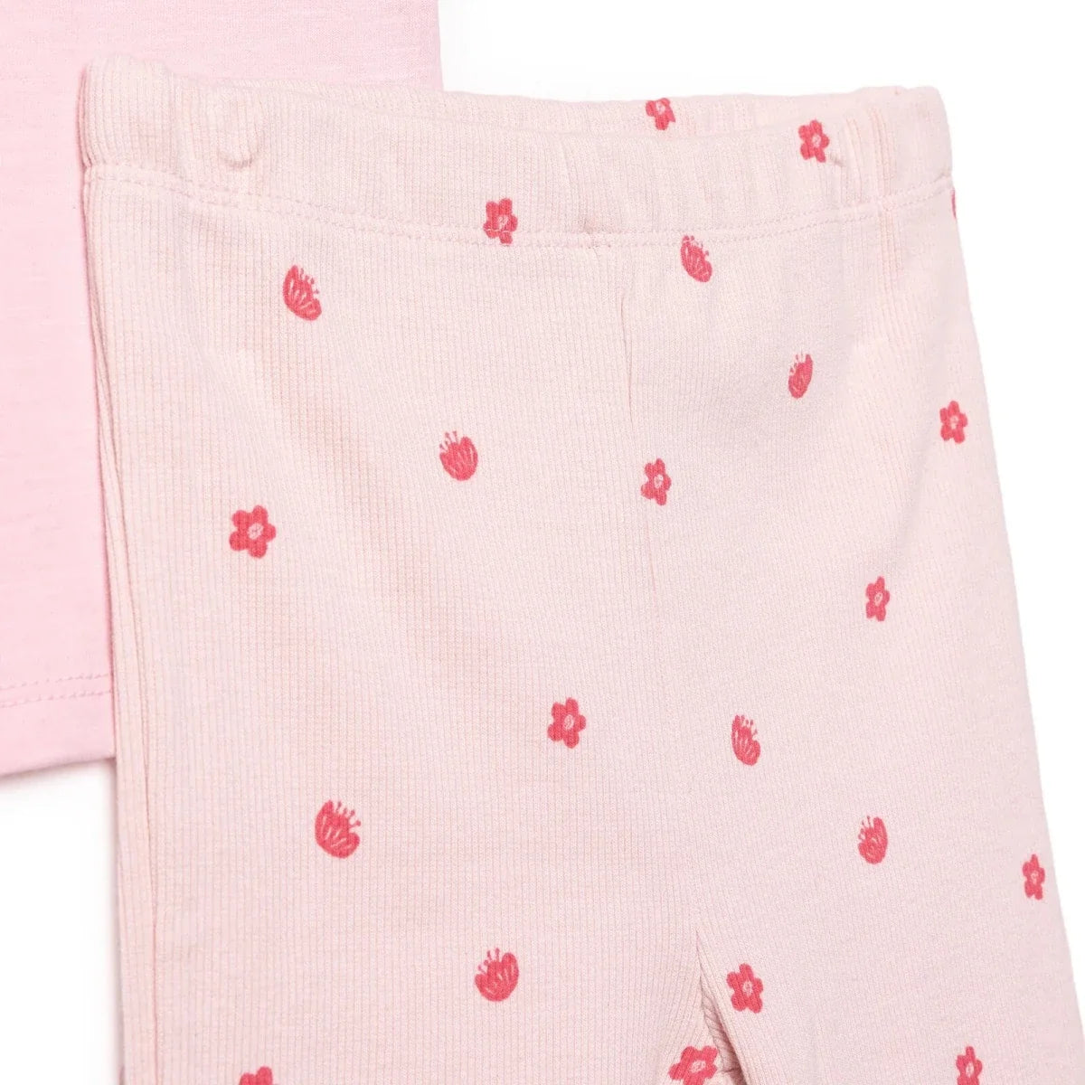 HelloBaby Short Sleeve Ribbed Baby Top & Leggings Set (6-9 Months to 4-5 Years)