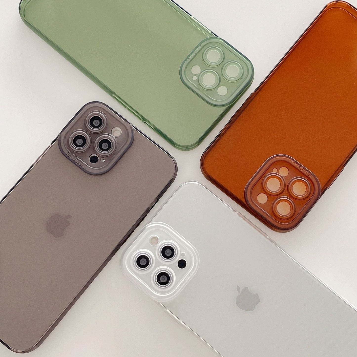 Simple Transparent Solid Color All-inclusive Mobile Phone Case