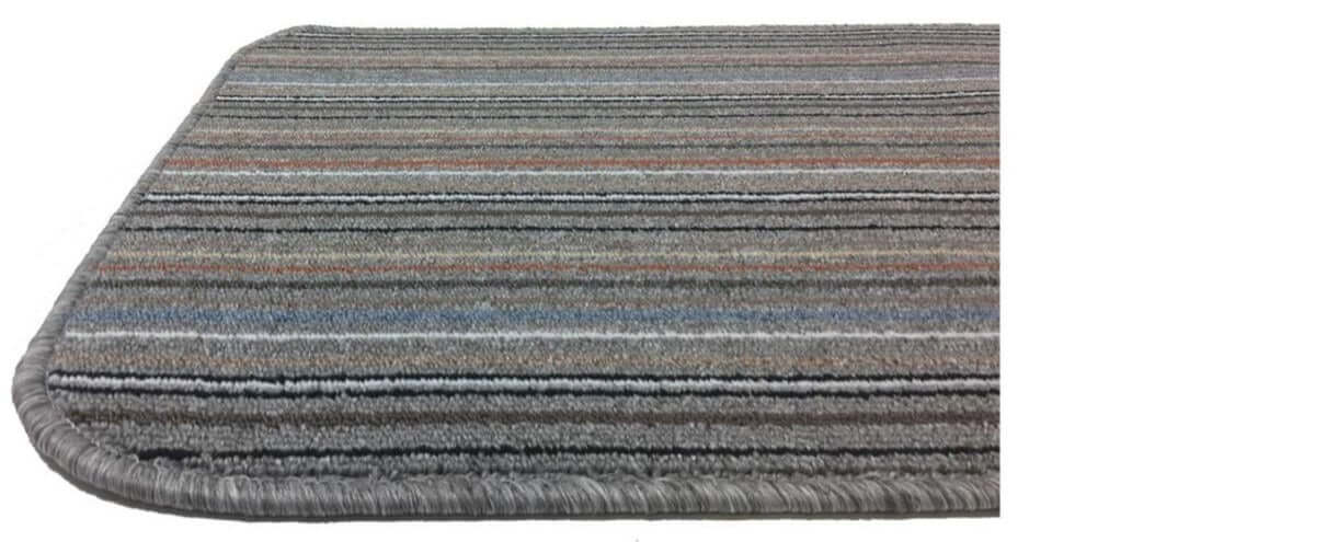 Stockholm Lead/Light Blue Washable Mat