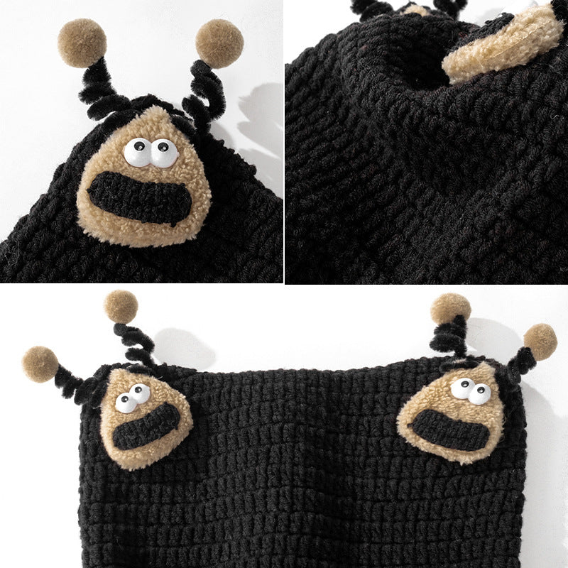 Cute Doll Woolen Cap Female Thermal Knitting