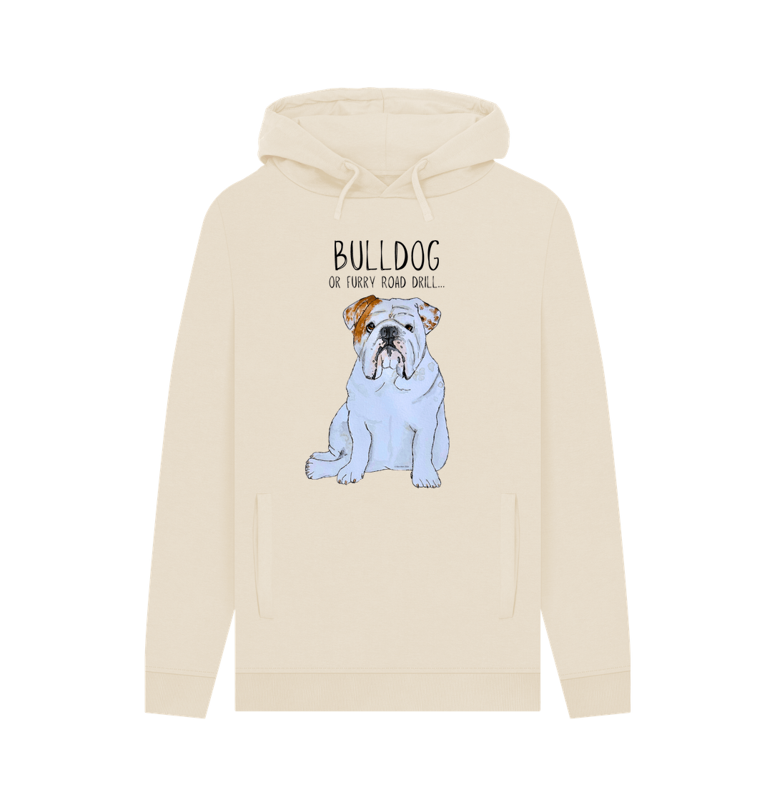 Bulldog Power: Furry Road Drill Men’s Hoodie for Ultimate Cool!