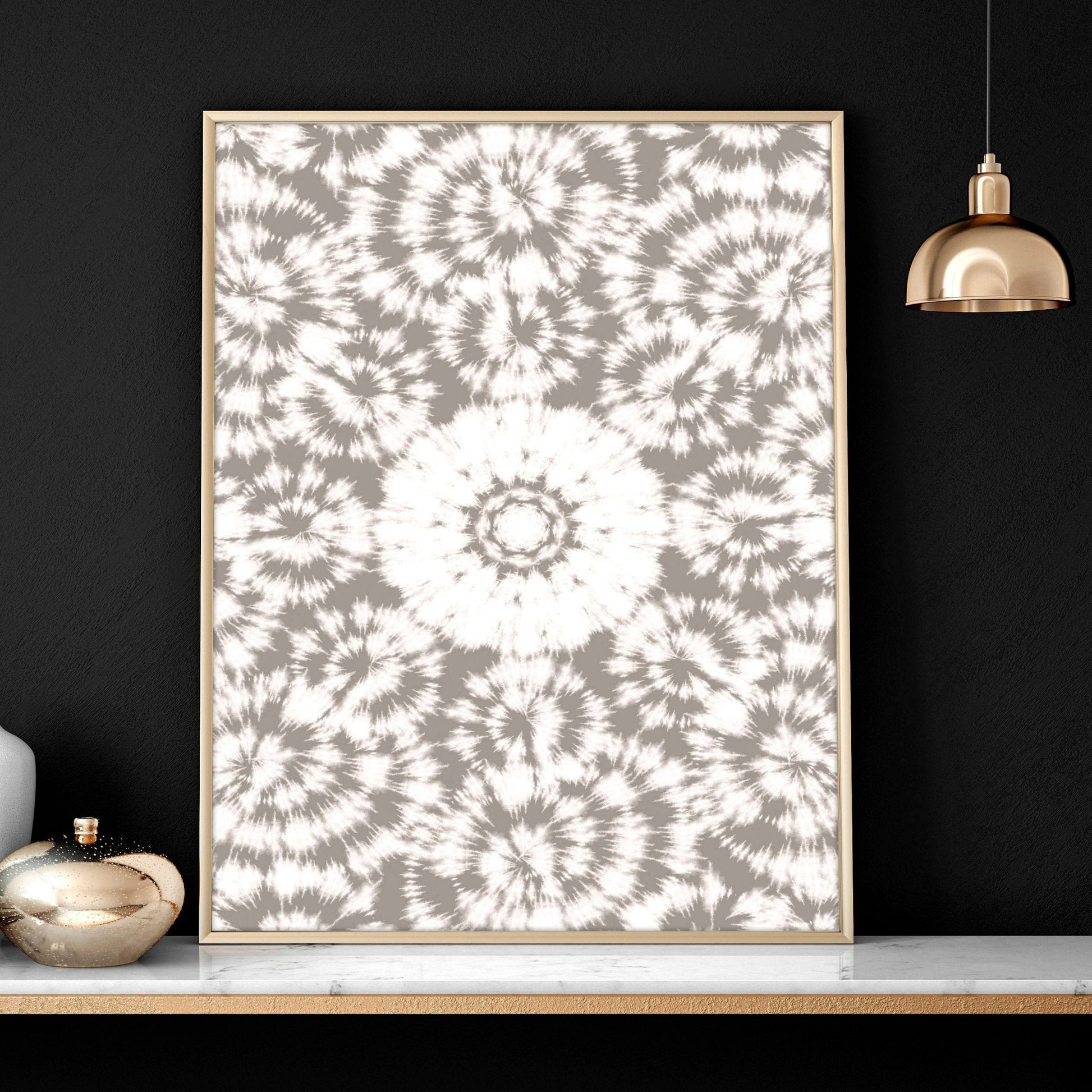 Shibori tie dye Set of 3 framed wall art prints