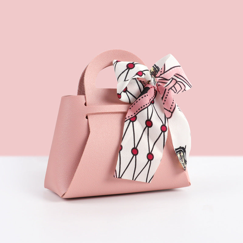 Modern Minimalist Leather Candy Box With Ribbon