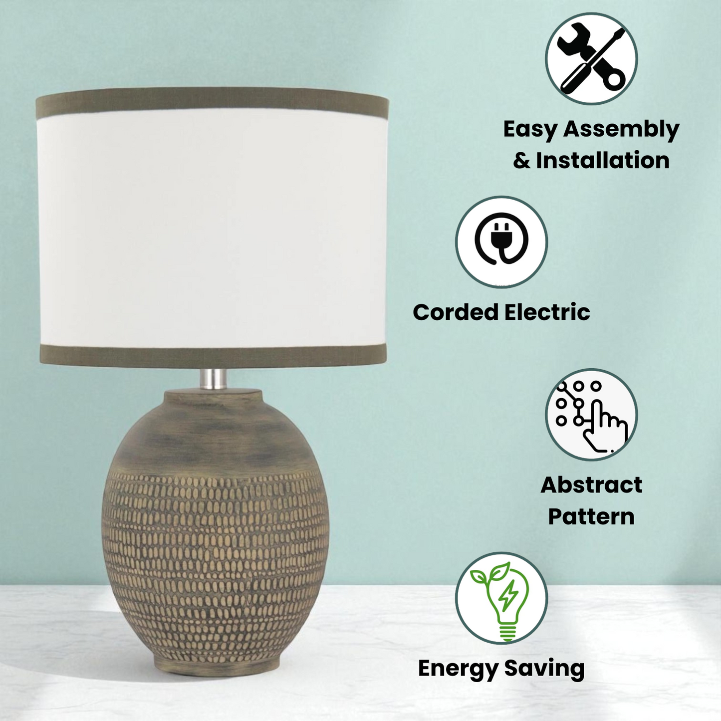 57CM CERAMIC TABLE LAMP