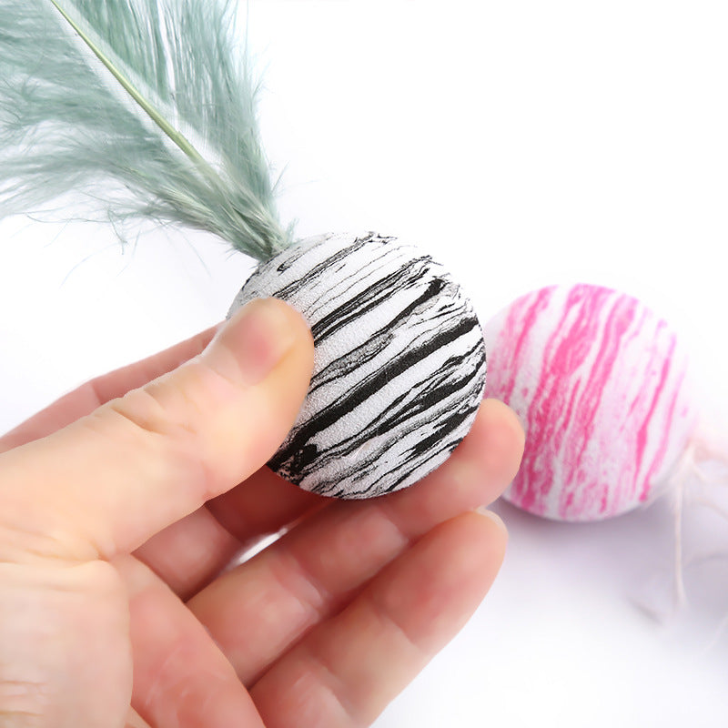 Cat-related Products Feather EVA Material Lightweight Foam Ball Throwing Toy