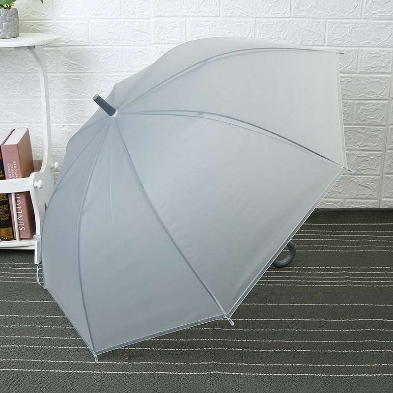 Plain Long Handle Transparent Umbrella