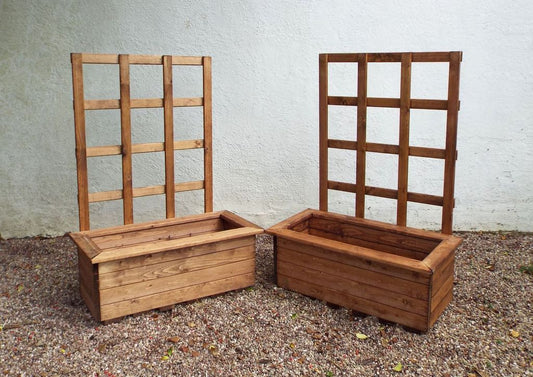 Charles Taylor Trading 2pc Large Kensington Planter Set Brown