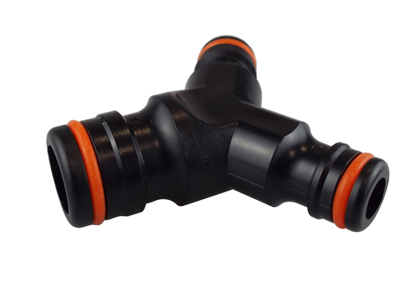 Three Way Max Flo to Standard Snap On, Black Orange for Drip Irrigation Fitting