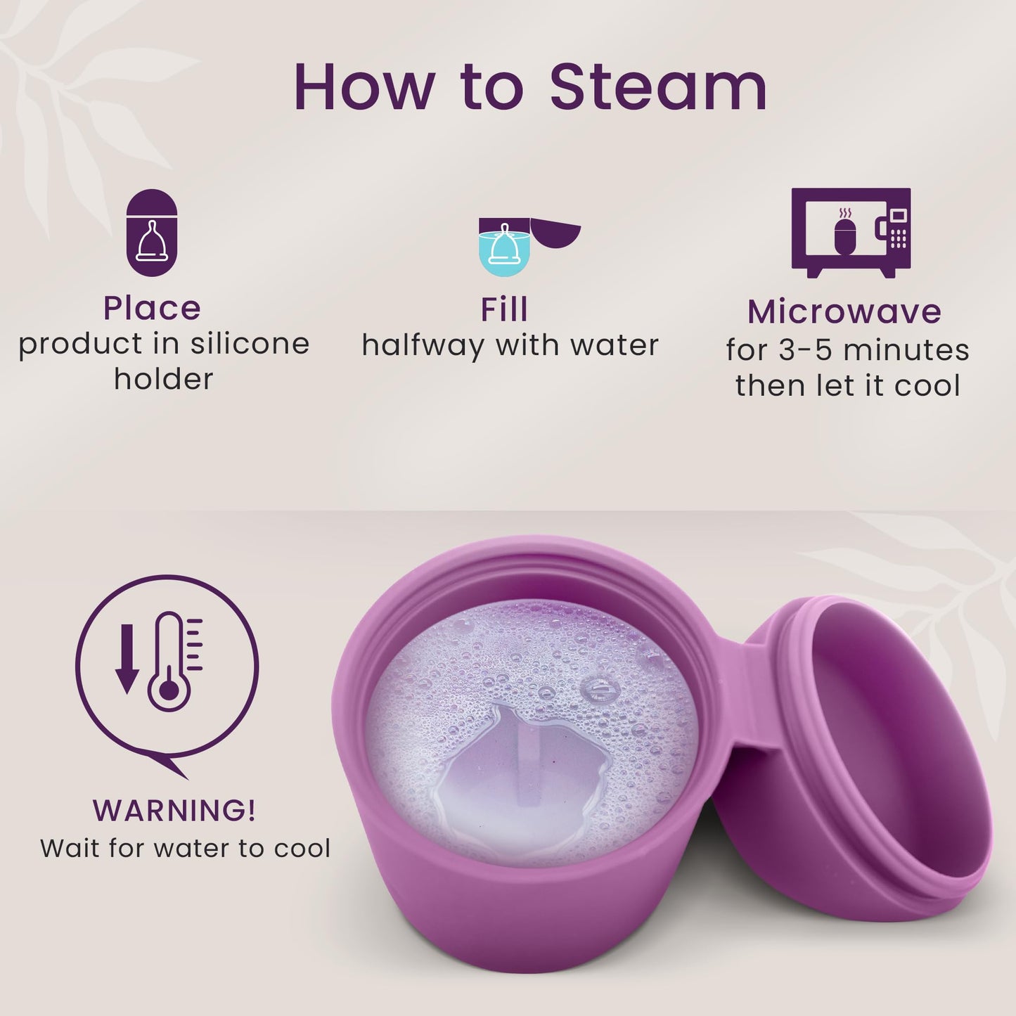 EcoBlossom Reusable Menstrual Cup & Case – Medical-Grade Silicone, 12-Hour Leak-Proof (Small Pack of 2, Gray)