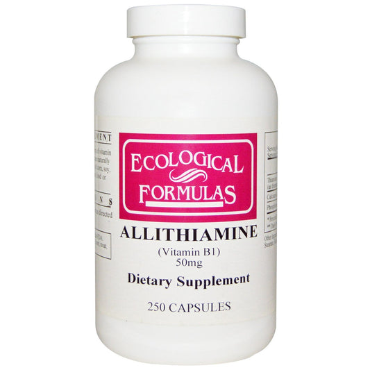 Ecological Formulas Allithiamine Vitamin B1, 50 mg, 250 Capsules | Garlic-Derived B1 Supplement
