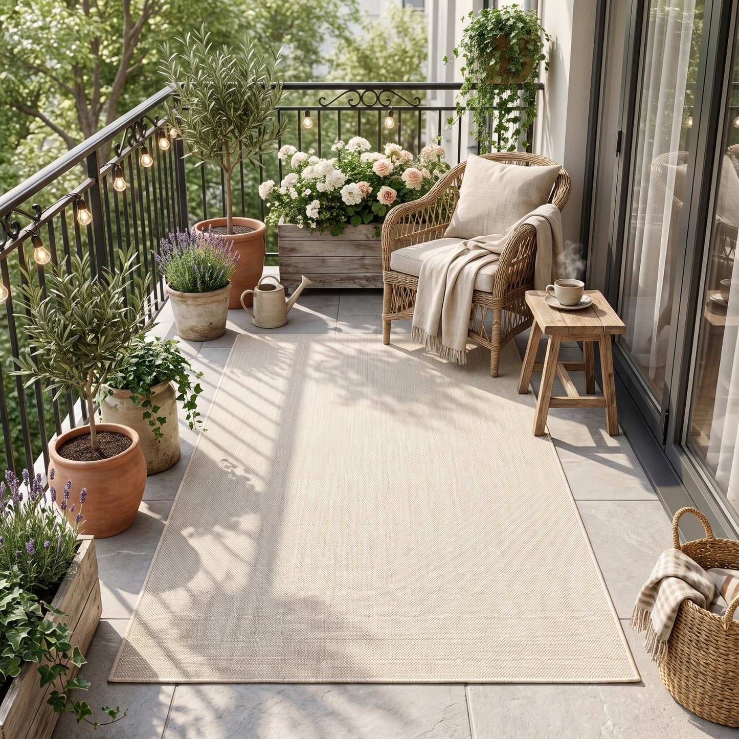 Ecology Outdoor Rug Cream | 500c