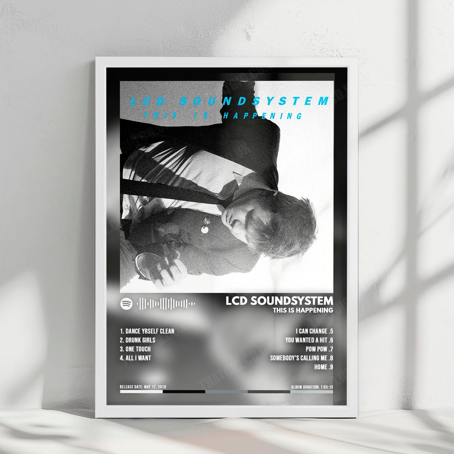 LCD Soundsystem "This Is Happening" Album Cover Poster - with Complete Tracklist
