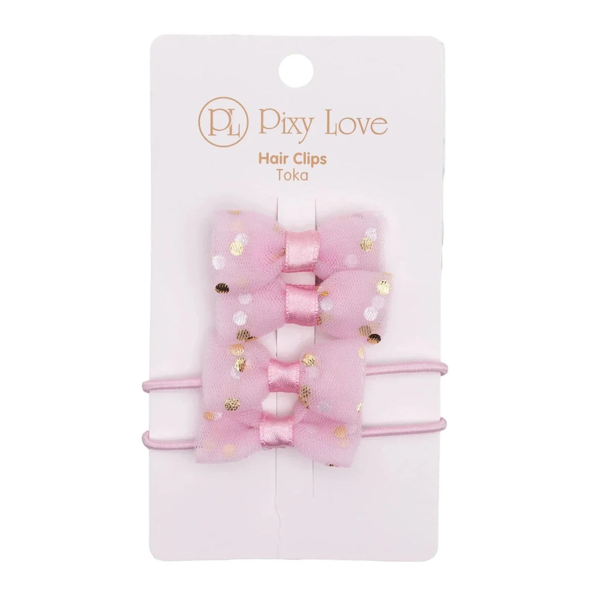Pixy Love Polka Dot Baby Hair Clips (One Size)