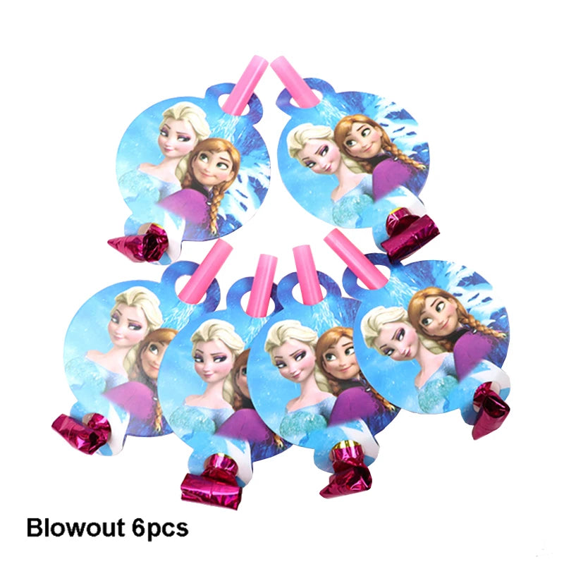 Frozen Anna Elsa Party Supplies – Disposable Plates Cups Napkins Balloons
